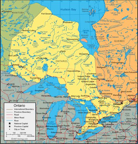 Ontario Regions Map - Map of Canada City Geography