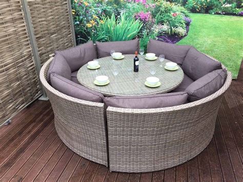 Didcot Round Garden Sofa Dining Set At Leona Walton Blog