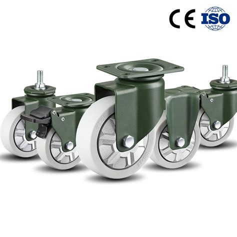 Inch White Nylon Swivel With Brakes Trolley Castors Featured Image