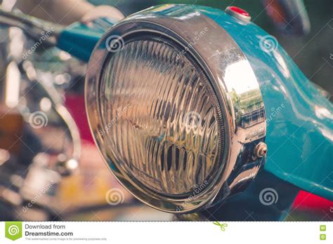 Vintage Motorcycle Headlight Stock Image Image Of Abstract Lamp