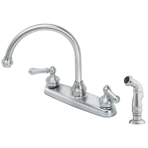 Pfister Savannah 2 Handle Standard Kitchen Faucet With Side Sprayer In