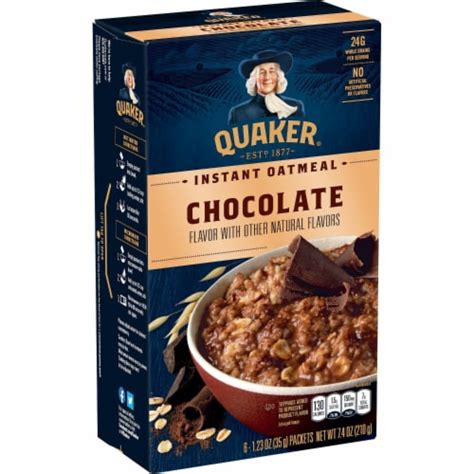 Quaker® Chocolate Instant Oatmeal, 6 ct - Kroger