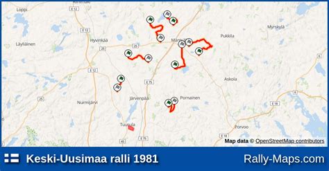 Maps Keski Uusimaa Ralli Rally Maps