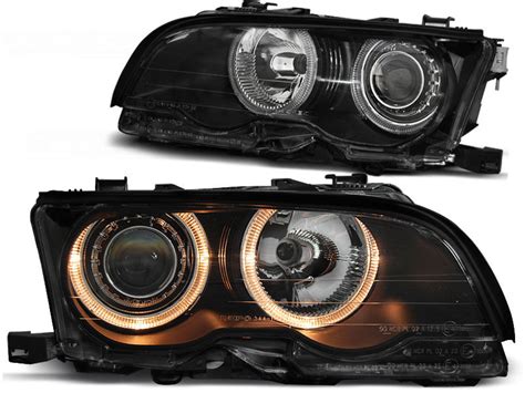 Headlights Angel Eyes Black Fits Bmw E Coupe Cabrio In