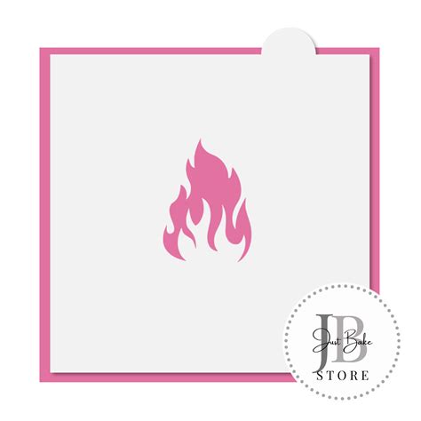 STENCIL0010 - Fire Flame Stencil – justbakestore