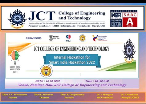 Smart India Hackathon 2k22 Jct Engineering