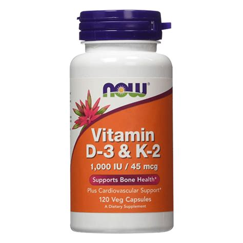 Now Supplements Vitamin D K Iu Mcg Plus