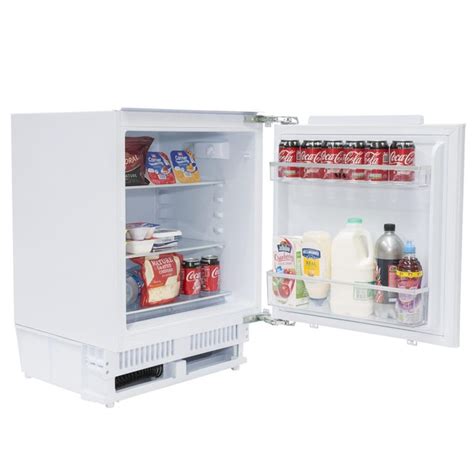 SIA RFU101 136L Built In White Integrated Under Counter Fridge With