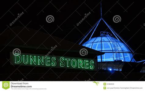 Irish Retail Giant Dunnes Stores Brand Light Up Signage Editorial Stock