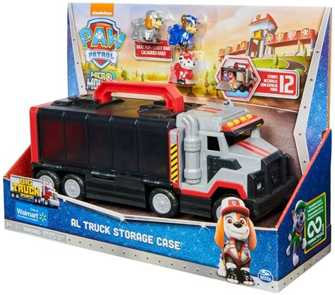 Paw Patrol Big Truck Pups Micro Movers Al Truck Exclusive Storage Case ...