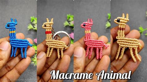 Diy Handmade Macrame Animal Llama Or Alpaca 🦙 Macrame Keychain Deer