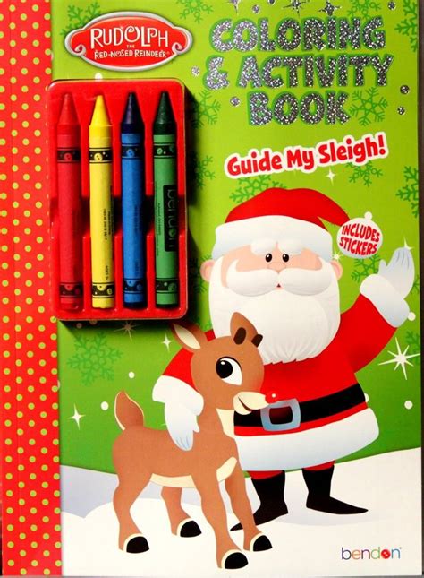 Rudolph The Red Nosed Reindeer Coloring Activity Book WIth Crayons