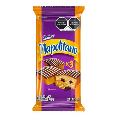 Napolitano Marinela Sabor Naranja Con Pasas G Bodega Aurrera