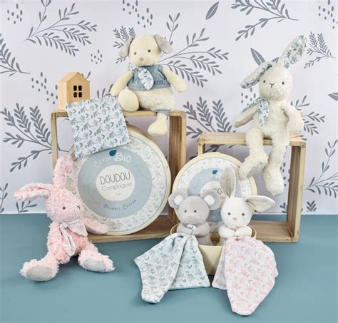 Doudou Botanic Lapin Cm Avec Doudou Rose Coton Bio