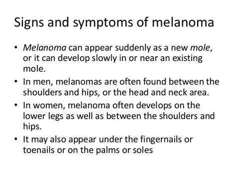 Malignant Melanoma Symptoms And Signs: Understanding the Warning ...