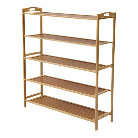 Reviews For Yiyibyus In H Pair Tier Brown Bamboo Shoe Rack