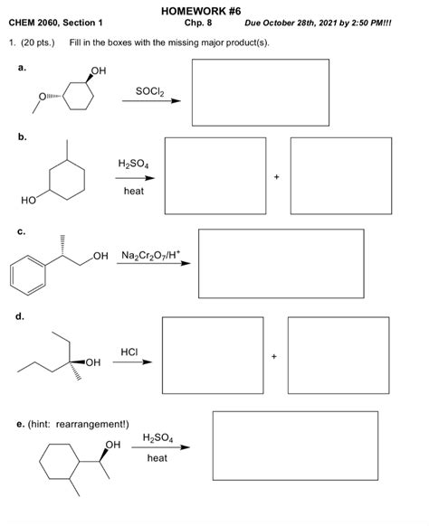 Solved CHEM 2060 Section 1 HOMEWORK 6 Chp 8 Due October Chegg
