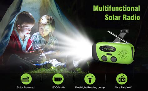 Radio Solaire Portable Radio Dynamo Manivelle Avec Am Fm Radio D