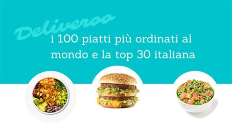 Deliveroo svela la classifica dei piatti più popolari secondo l app di