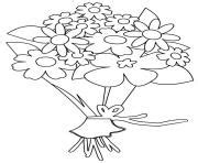 Coloriage Bouquet De Fleurs Facile Maternelle JeColorie