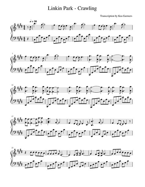 Crawling - Linkin Park sheet music for Piano download free in PDF or MIDI