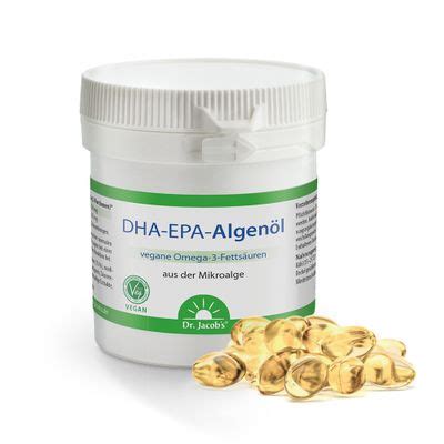 Dr Jacob s DHA EPA Algenöl Kapseln Omega 3 Fettsäuren aus Algen vegan