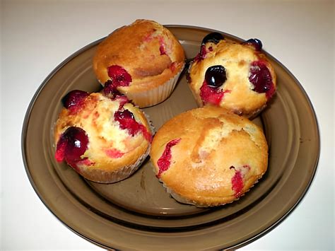 Recette de Muffins aux canneberges cramberries fraîches