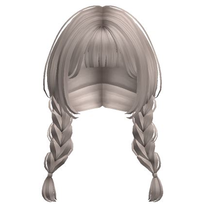 Preppy Braided Pigtails In Platinum Roblox