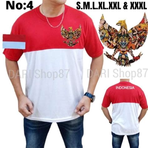 Promo Kaos Oblong Merah Putih Garuda Kemerdekaan HUT RI 17 Agustus