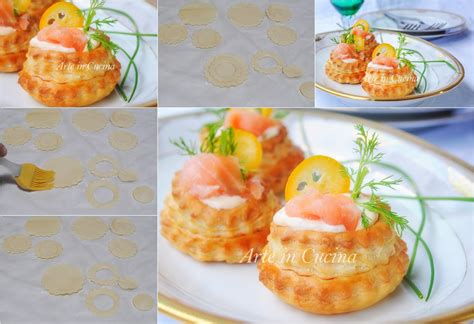 VOL AU VENT SALMONE E Robiola Ricetta Facile Finger Food Veloci