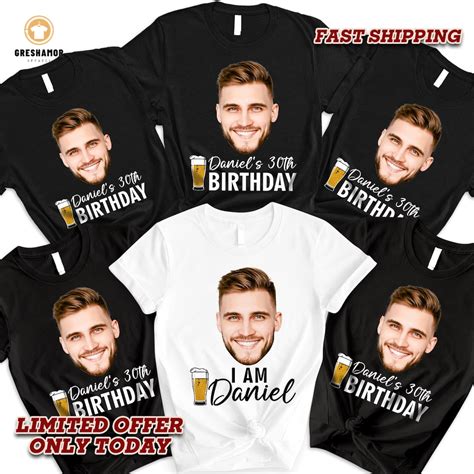 Customized Birthday Shirts With Face, Funny Personalized Birthday Tee ...