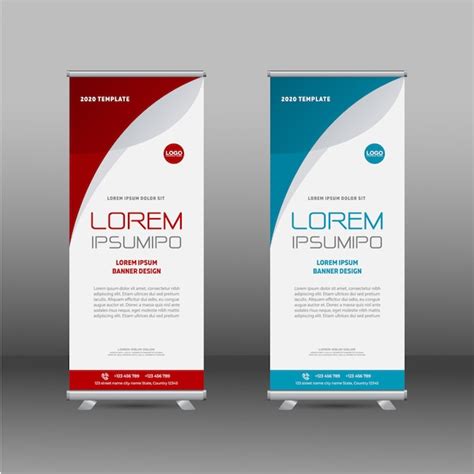 Abstrakte Roll Up Banner Design Vorlage Premium Vektor