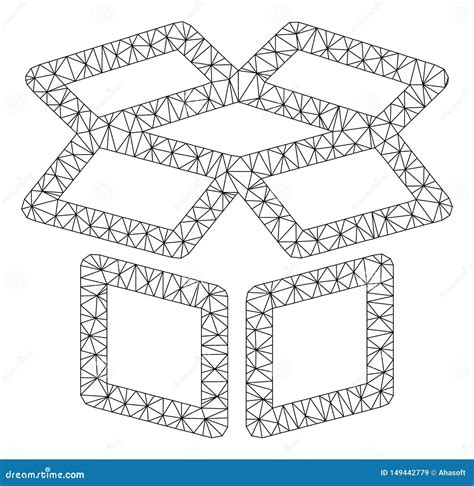 Vector Poligonal Mesh Illustration Del Marco De La Caja Ilustraci N Del