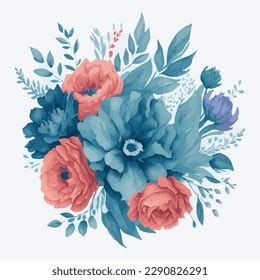 Luxorius Water Color Flower Vector Stock Vector Royalty Free