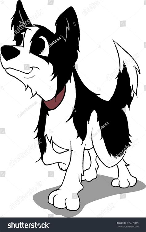 Border Collie Cartoon Stock Vector (Royalty Free) 395639419 | Shutterstock