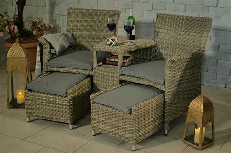 Wentworth Fixed 2 Seater Rattan Garden Companion Set Royalcraft