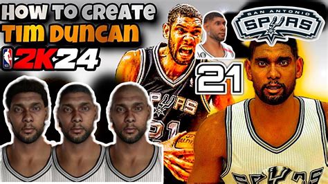 Tim Duncan Face Creation In 2K24 BEST Tim Duncan Face Creation