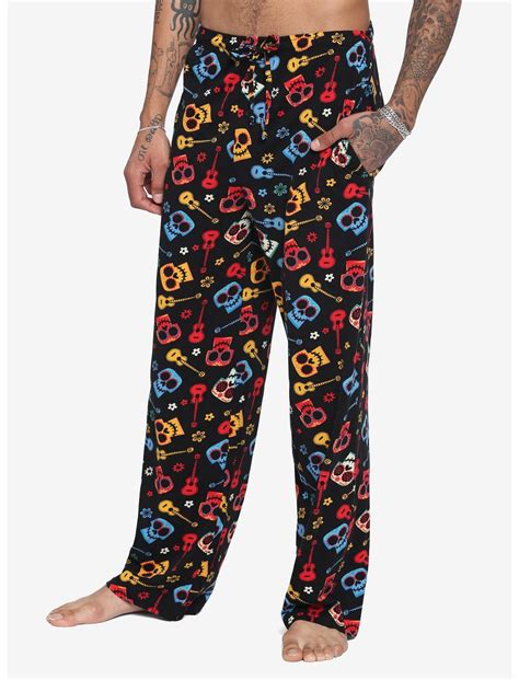 Disney Pixar Coco Guitar & Sugar Skull Pajama Pants | Hot Topic