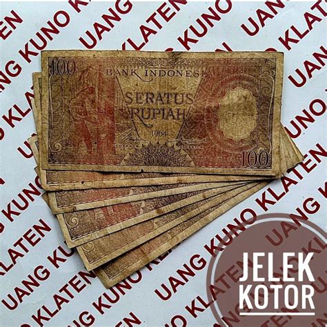 Jual Jelek Asli 100 Rupiah Tahun 1964 Seri Pekerja Tangan Penyadap