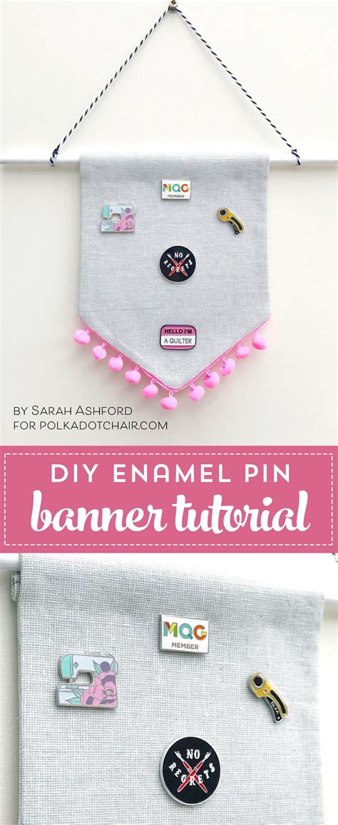 DIY Enamel Pin Banner Tutorial - The Polka Dot Chair