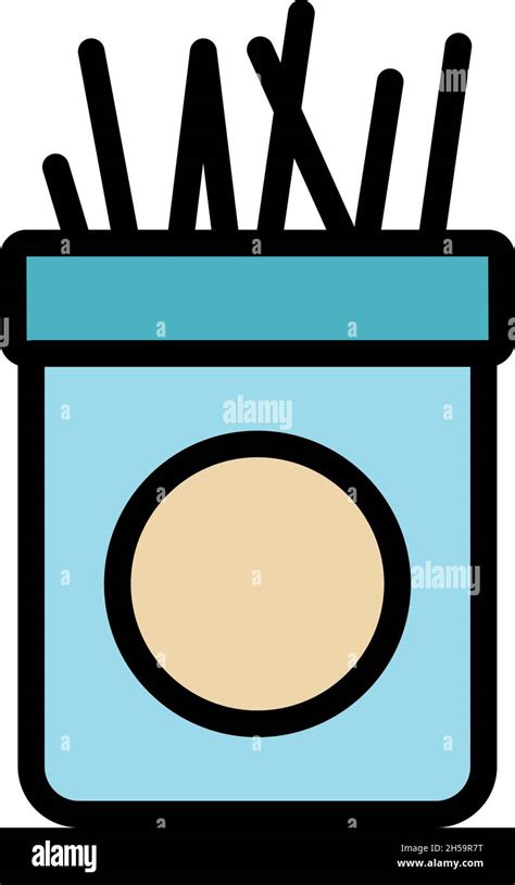 Toothpick Food Box Icon Outline Toothpick Food Box Vector Icon Color