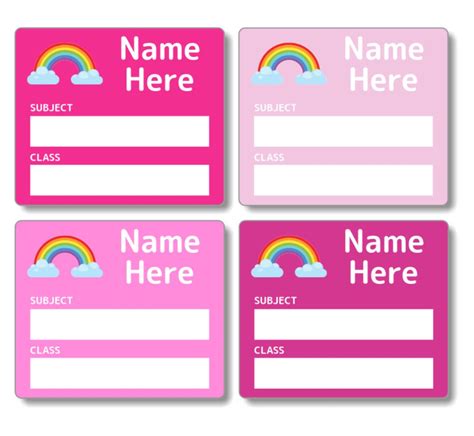 Rainbow School Book Label Pack Of 16 Harvey Norman Photo Centre