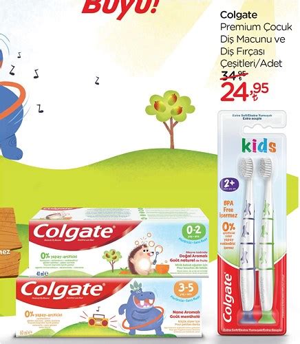 Colgate Premium Çocuk Diş Macunu ve Diş Fırçası Çeşitleri Adet