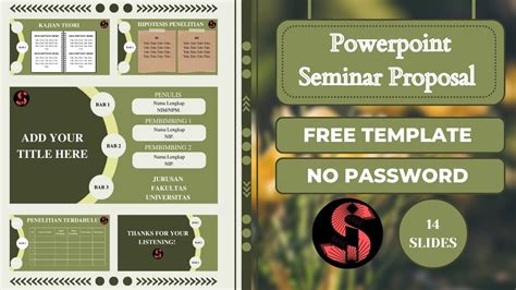 Kuantitatif ‼️ Free Template Desain Ujian Seminar Proposal 2 Canva Pptaesthetic Youtube