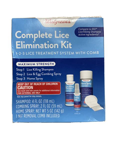 Walgreens Complete Lice Elimination Kit 3 Steps For Lice Treatment Exp