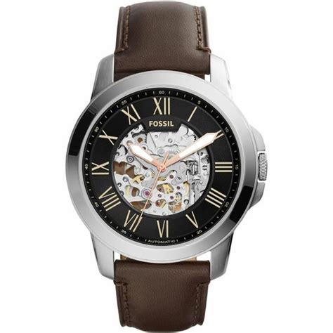 Jual Jam Tangan Pria Fossil Me Grant Skeleton Brown Leather