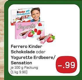 Ferrero Kinder Schokolade Oder Yogurette Erdbeere Oder Sensation