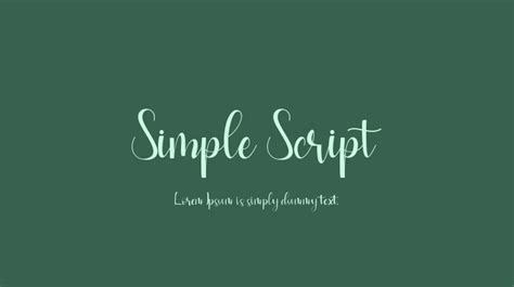 Simple Script Font Download Free For Desktop And Webfont