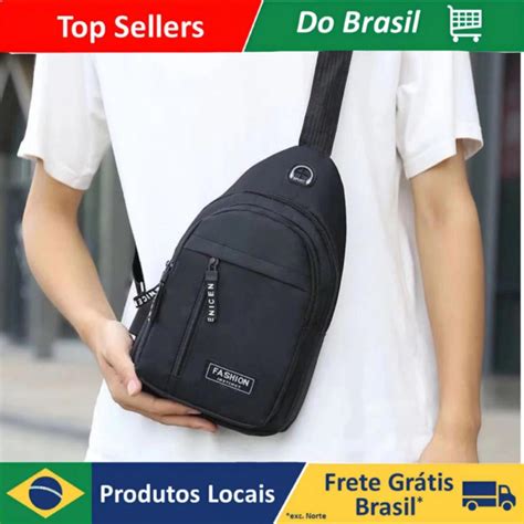 Mochila masculina bolsa impermeável de ombro pequeno enviar cor