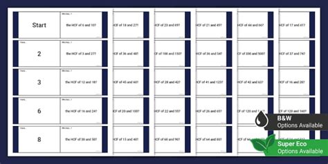 Highest Common Factor Loop Cards Professor Feito Twinkl